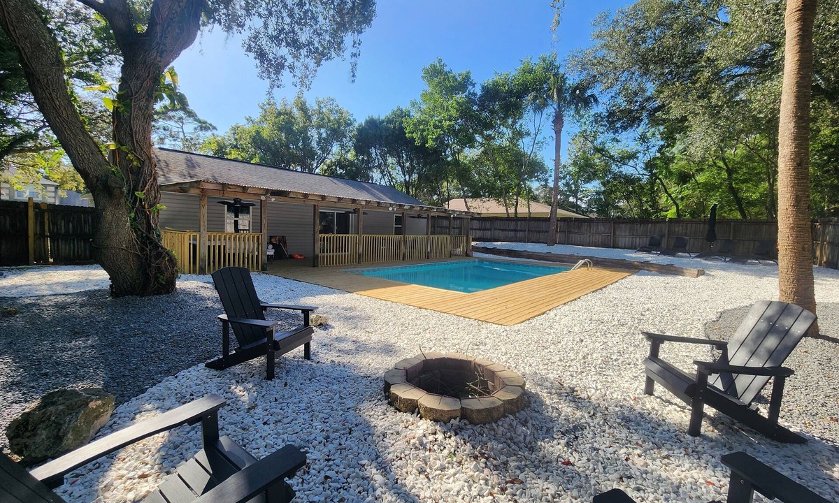 Spring Hill House | Adventure Coast Modern; 3/3 Pool w/Firepit, Fenced, Heated Pool