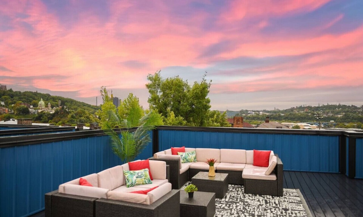 Lower Lawrenceville House | HostWise Stays - Stylish Getaway with Rooftop Deck, BBQ & Garage
