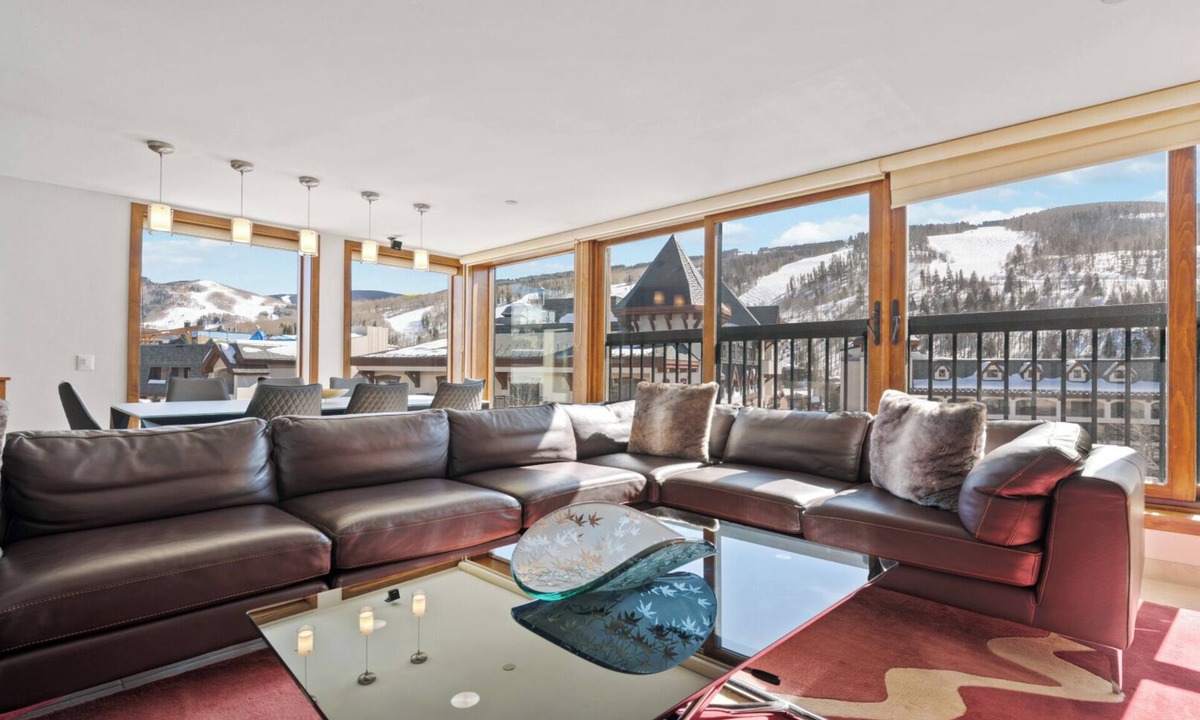 Vail Condo | Luminous 3BR A/C Marble & Hardwood Luxury with Stunning Mountain Views