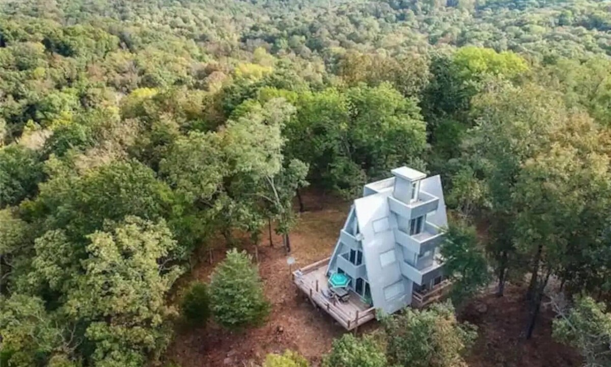 West Fork Cabin | Modern A-FRAME cabin in the Ozark Mountains with amazing views!