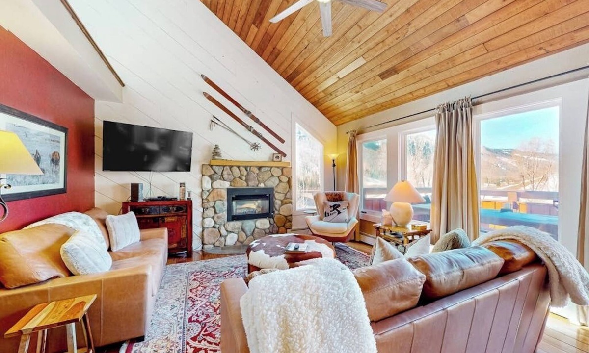 Vail House | Scenic, three-story townhome near all-season recreation with fireplace & grill