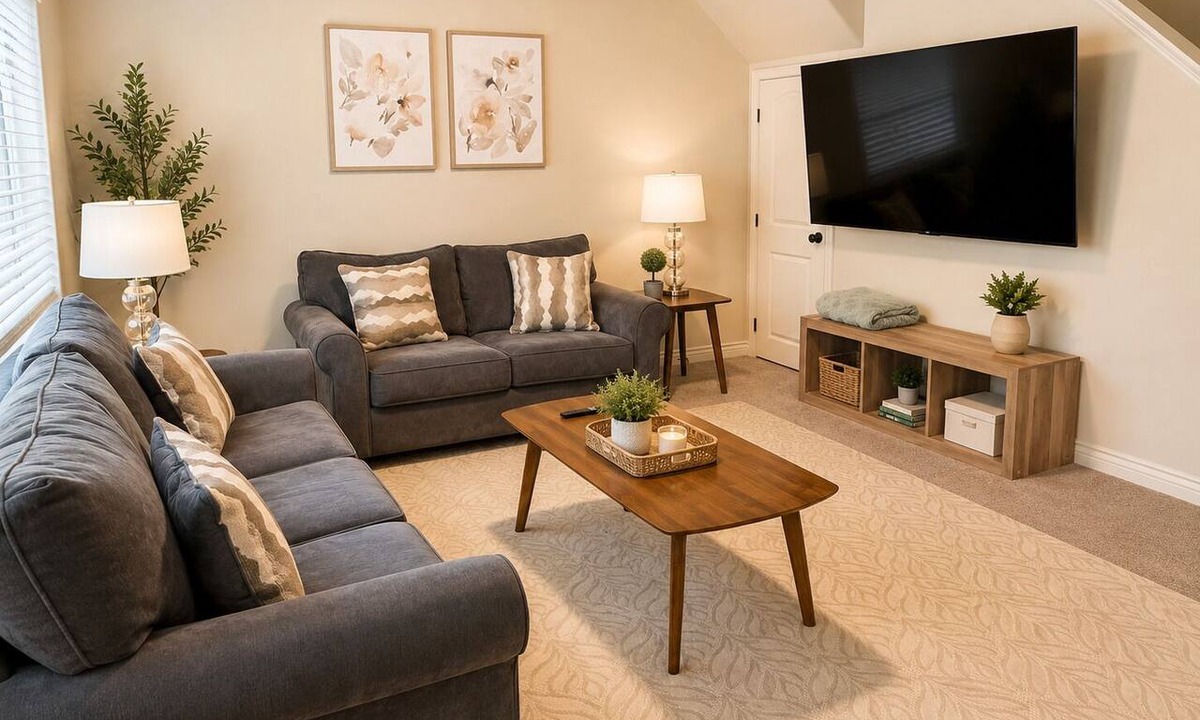 Springville House | Spacious fully loaded 4-bedroom townhome sleeps 12 freeway access next to BYU