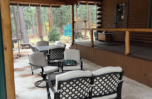Rye Cabin | Cabin on the Creek, with fireplace, game room, fenced-in yard and firepit.