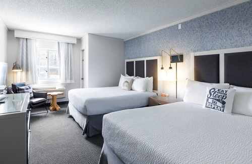 Steamboat Springs Hotel | Deluxe Two Queens | Two Queen at Gravity Haus Steamboat, Pets are Allowed
