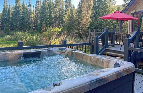 Breckenridge House | Dog-friendly home with private hot tub, mtn views, deck, wood stove, fireplace