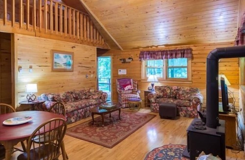 Timberline House | DR26-Secluded Log Home on 5 acres! Fire Pit! Pets Ok!