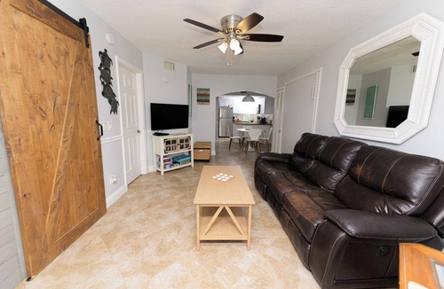 Port Canaveral Condo | Enchanting 2-Bedroom Ground Floor Beach Condo at Cape Canaveral WiFi & AC