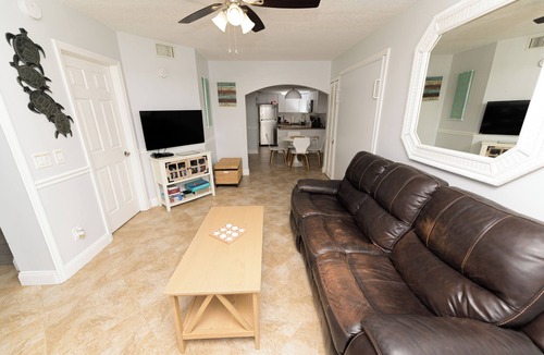 Port Canaveral Condo | Enchanting 2-Bedroom Ground Floor Beach Condo at Cape Canaveral WiFi & AC