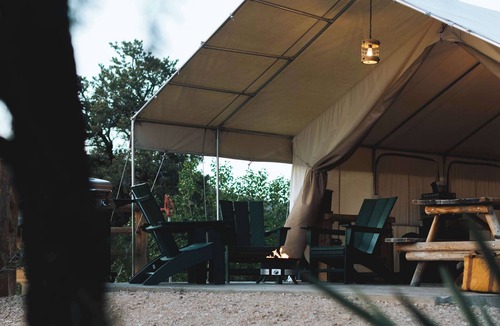 Orderville RV Rental | Glamping Tent 10 Near Zion & Bryce w/Private Bath