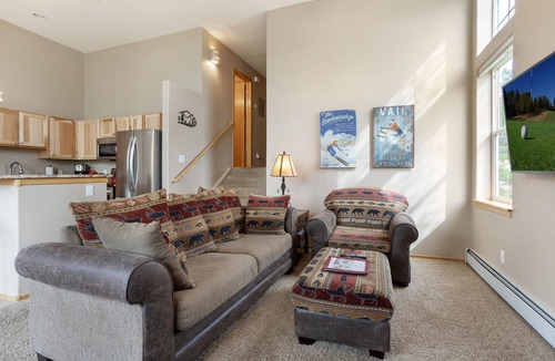 Wildernest Condo | Gore Trail Condo: Cozy Stay Near Trails and Ski Resorts, Sleeps 6, Free Shuttle, Hot Tub, Fireplace