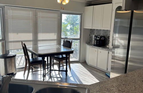 Copeland House | Lakefront home with private swim dock on Grand Lake Pet friendly & fenced yard.