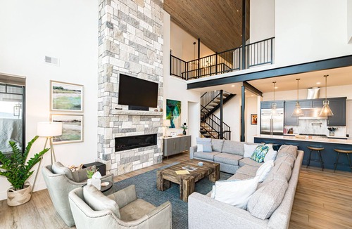 Grand Lake House | Lakefront Spacious Mountain Lux Home. Private dock, Hot Tub, Bunk Room!