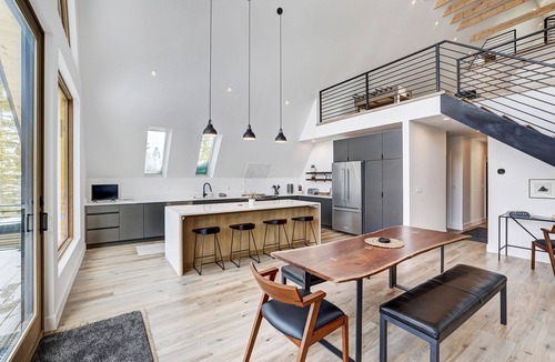 Breckenridge Cabin | Luxury A-Frame-Hot Tub-Mt Quandary Views-2 King Suites-Deck-Games-Chefs Kitchen