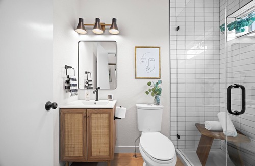 Sloan Lake House | Modern Studio with Workspace and Kitchenette