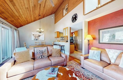 Vail House | Scenic, three-story townhome near all-season recreation with fireplace & grill