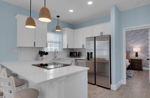 Village of Sugar Beach House | Seagrove Retreat | Heated Pool, Golf Cart + Bikes | Walk to Beach!