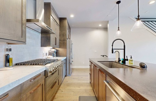 Hideout House | Stunning house with ski & lake views, private hot tub, private W&D