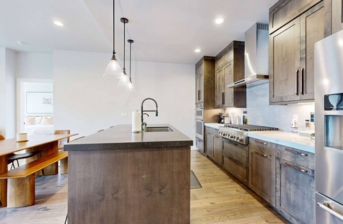 Hideout House | Stunning house with ski & lake views, private hot tub, private W&D