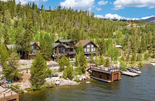 Grand Lake Villa | Stunning Lake Views with private boathouse deck, hot tub and close walk to town