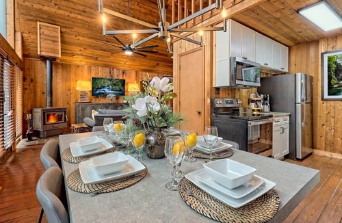 Sautee Nacoochee Cabin | Waterfront A-frame, Hot Tub, Outdoor Kitchen, Firepit, ATV & Off-Road, Helen, GA