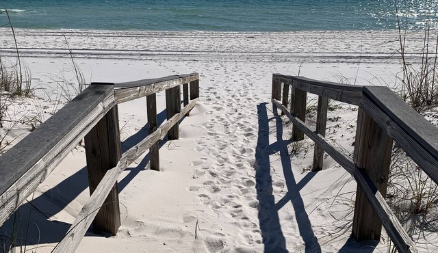 BLUE HERON'S NEST - BEACHFRONT, PRIVATE ELEVATOR, GARAGE, 4BRM, WHITE SANDS #419