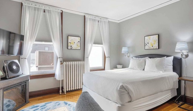Experience a refined retreat at this elegant apartment situated in the vibrant center of downtown Two Harbors, Minnesota. in Two Harbors