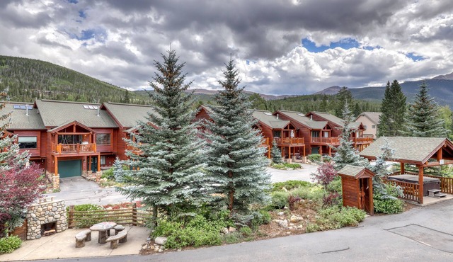 Family friendly condo w/mountain views, gas fireplace, & a shared hot tub