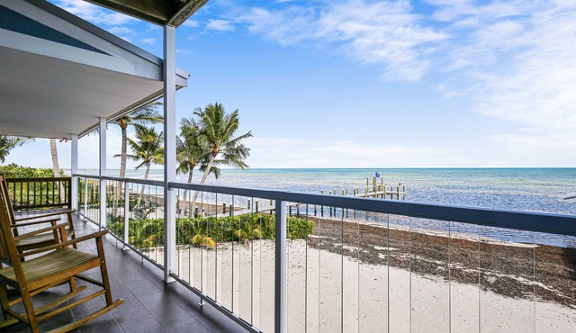 Family-friendly oceanfront home with private beach, private gas grill, and deck in Long Key