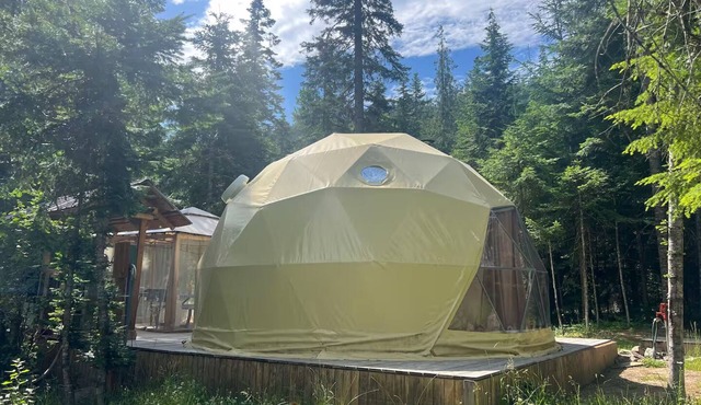 Forest Glamping Dome in Clark Fork in Clark Fork