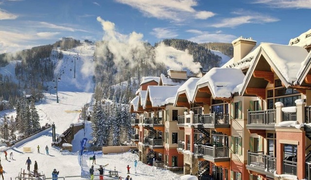 Luxury ski-in/ski-out condo w/fireplace, fast WiFi, shared pool/hot tub/laundry