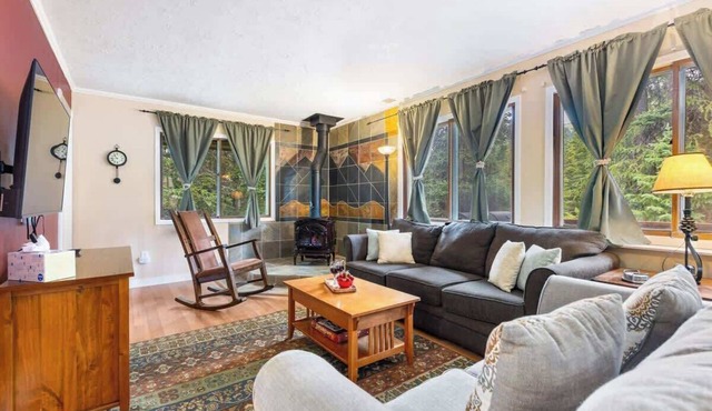 Mountain Cabana: Forest Views, Fireplace, Pet & Kid Friendly
