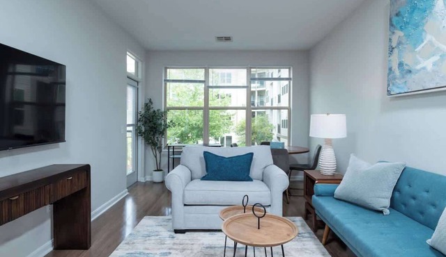 Pool View Central Condo Assembly Row W/D Gym & Pool Sleep 5 in Somerville