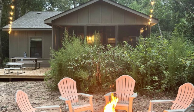 Private Forest Cabin with Trails & Fire Pit in San Jacinto County