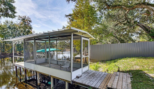 Riverfront Floral City Stay w/Dock & Hot Tub!