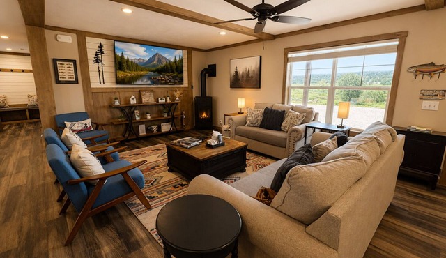 Riverfront Home with Hot Tub, AC, Large Deck