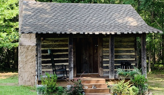 Rustic romantic log cabin near crater of diamonds in Washington