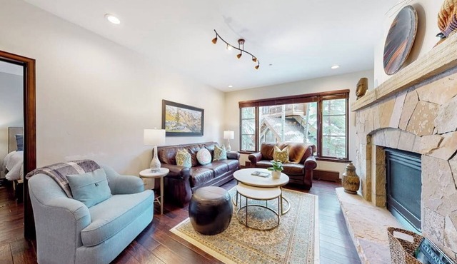 Ski in/out mountain getaway with pool, hot tub, & balcony - steps to the slopes
