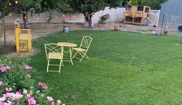 Spacious apartment with mini farm and separate yard. Extra parking!