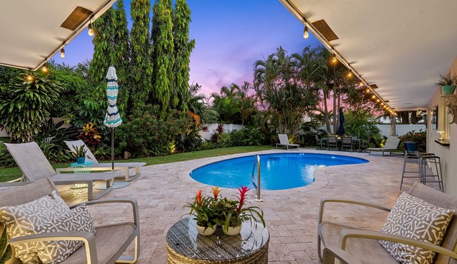 Stylish Modern Home with Private Heated Pool Near Beaches & Dining!