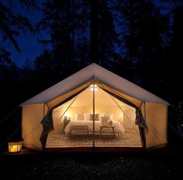 Tranquil Forest Glamping Retreat with Sweeping Mountain Views in Burnt Ranch, CA in Burnt Ranch