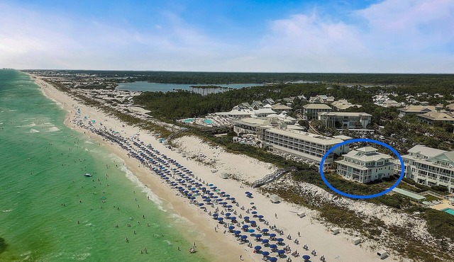 Watercolor-Location Location steps to BEACHnBOOK May 2-9 May 9-16 open in Santa Rosa Beach